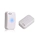 Wireless Doorbell with 1 Remote Button Operating at over 900-feet Range with over 36 Chimes, 4-Level Volume, No Batteries Required for Receiver (White) by Wizvv