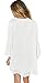 PRETTODAY Women's Lace Chiffon Cardigan Loose Kimono Blouse Top (Large, White)