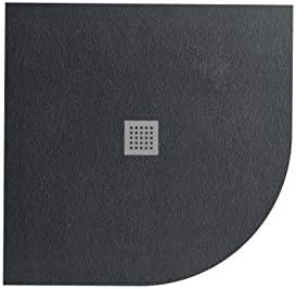 Bodengleiche Dusche 90x90 Viertelkreis Mineralguss Begehbare Dusche 90x90 Rund Radius 55 Werkseitig Einkurzbar Amazon De Baumarkt