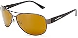 Eagle Eyes Magellan Aviator Sunglasses - Shiny Black Frame Polarized Sunglasses