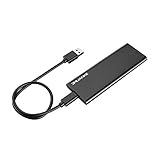 Aluminum M.2 NGFF(B Key) to USB 3.1 Type-C M.2 SSD Enclosure Portable External Solid State Drive Enclosure (Doesn't Support NVME SSD) (Black)