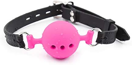 MyCHIC Soft Breathable Silicone Mouth Ball for Men Women (Pink&Black)