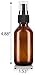 JUVITUS 2 oz Amber Glass Boston Round Black Treatment Pump Bottle (10 pack) + Funnel BPA Free Refillable Empty Storage Containers