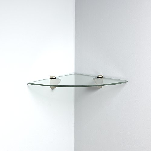 John Sterling Shelf-Made KT-0134-1212SN Glass Corner Shelf Kit, Satin Nickel, 12-Inch by 12-Inch Tools & Home Improvement, Hardware, Shelf Brackets & Supports