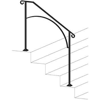 DIY Iron X Handrail Arch #3 Fits 3 or 4 Steps