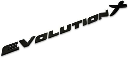 Modified Replacement Exotic Store M-EXB 3D Black Red Fit For MITSUBISHI Lancer EVO 10 MR Ralliart EVOLUTION 9 X Badge Emblem (Black)
