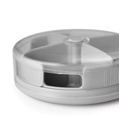 Fan-Ling 2019 Newest Portable Multi-Divided Transparent Mini Pill Box Sealed Dustproof Storage Box,4 Slot Medicine Tablet Dispenser,Creative Medicine Seal Organiser
