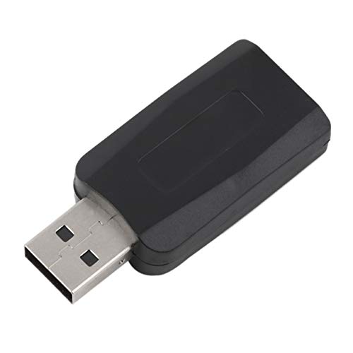 Liobaba Black Durable Lightweight Plug & Play USB 2.0 to 3D for Mic Speaker Audio Headset Sound Card Adapter 5.1 Channels for PC Laptop