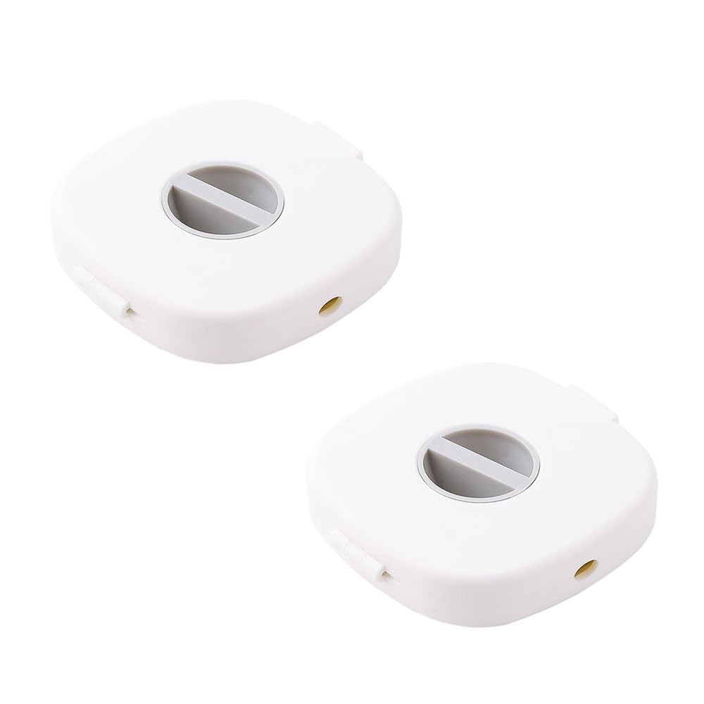 2Pcs Cable Tidy Reel, Stretchable Cable Winder Portable Wire Storage Box Organizer for USB Cable Charging Wire Management, White