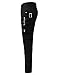 uxcell Men Casual Slim Fit Punk Gothic Pockets Patch Buckle Zipper Pants Trousers Black 30