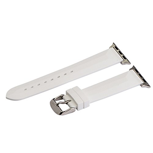 Clockwork Synergy - Silicone Watch Bands for Apple Watch (42mm White)