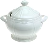 Mikasa Antique White Covered Soup Tureen, 140-Ounce