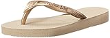 Havaianas Slim Flip Flop (Toddler/Little Kid), Sand Grey/Light Golden, 27-28 BR(11-12 M US Little Kid)
