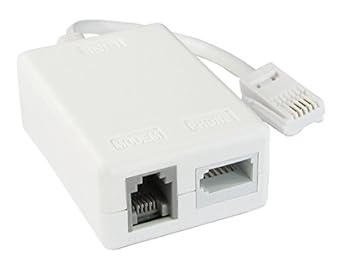 Mikro-Filter für Breitband-ADSL-Router/Modem weiß Single Pack with Tail
