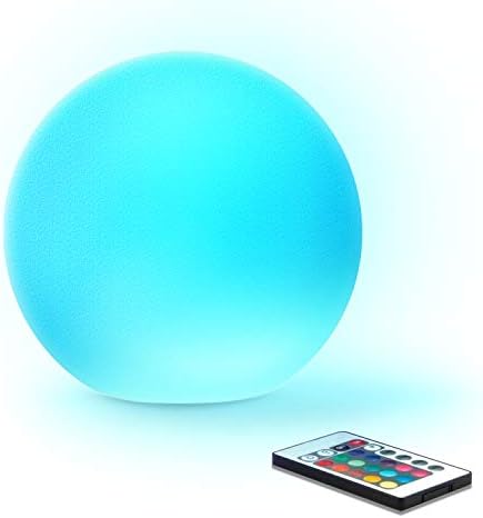 COOLOUS Smart Mood Light LED Ball Light Dimmable Ambient RGB Color Changing Pool Light Cordless Kids Night Light Globe Mood Lamp with APP&Remote Control 10CM