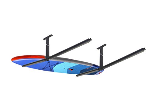 YUANSHI Ceiling Storage Rack-Double Ladder Ceiling Rack-Hi-Port 2 Garage Storage and Organization Hanger Mount-Home,Garage &Shop
