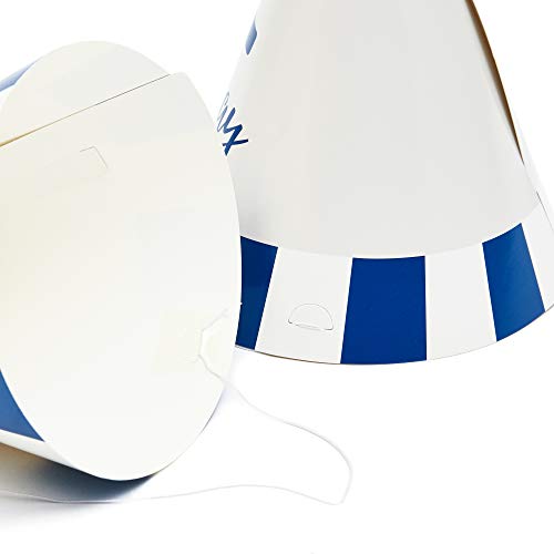Blue Panda Boys 1st Birthday Paper Cone Party Hats - Pack of 24