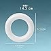 Juvale 6-Inch Foam Wreaths - White, 8-Pack - DIY Craft Supply & Wreath Base - Round Foam Rings for Home Decor