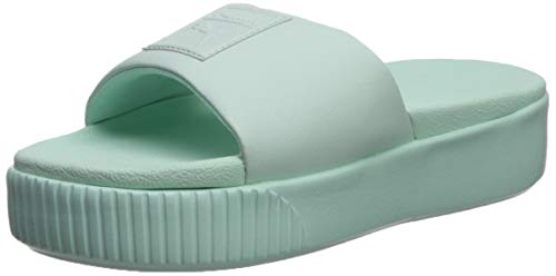  - PUMA Women's Platform Slide Sandal, fair Aqua, 7.5 M US