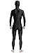 JustinCostume Men's Spandex Open Face Zentai Bodysuit XL Black No Hands No Feet