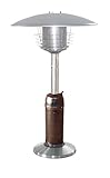 Hiland HLDS032-BB Portable Table Top Patio Heater, 11,000 BTU, Use 1lb or 20Lb Propane Tank, Hammered Bronze