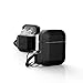 URBAN ARMOR GEAR UAG Compatible with AirPods (1st Gen & 2nd Gen), Full-Body Protective Rugged Water Resistant Soft-Touch Silicone Case with Detachable Carabiner, Black/Black, 10185E114040