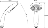Mira Nectar Eco Universal Shower Handset 90mm Chrome 4 Spray 2.1831.004 view 2