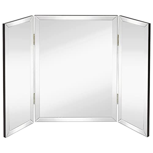Hamilton Hills 40x40 inch Silver Trifold Mirror Full Length Framed