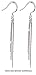 Vintage Long Earings 925 Sterling Silver Pin Tassel Fashion Jewelry for Women 2015