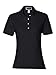 Jerzees Women's 4 Pearl Buttons Collar Polo Shirt, Medium, Black