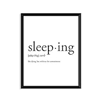 Serif Design Studios Sleeping Definition - Unframed Art Print Poster Or Greeting Card