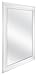 MCS 24x36 Inch Beaded Rectangular Wall Mirror, 30x42 Inch Overall Size, White (20456)