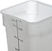 CFS 1073102 StorPlus Square Food Storage Box, Container Only, 4 Quart, White (Pack of 6)