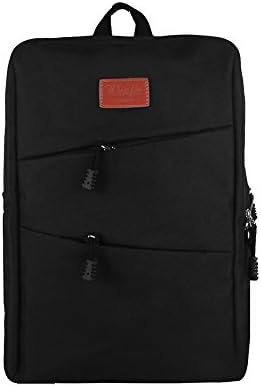 Kitron 15.6 Inch Nylon Business Travel College Carrying Laptop Messenger Bag Briefcase Backpack Knapsack For Up to 15.6 Inch Macbook / Laptop / Notebook / Tablet PC / Ultrabook / Chromebook (Black)