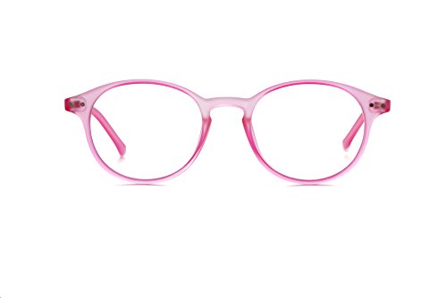 My Blue Protect®, Blue Light Blocking Eyes Glasses, Anti-Fatigue, UV Filters (W001 Adult) (Rose Mat)