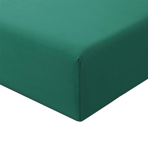RUIKASI Superking Fitted Sheet Deep - Dark Green Bottom Sheet for Super Kingsize Bed with 40cm 16 Inches Extra Deep Sided Pocket, Soft Microfiber Bedsheet Ultra Deep Fit with Mattress