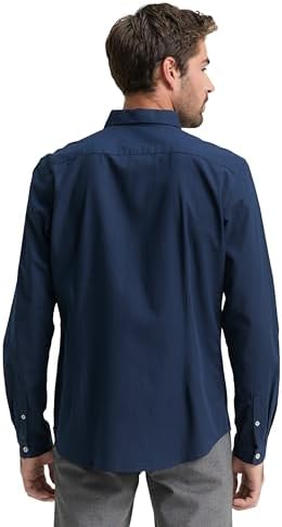 Herren Slim Fit Hemd mit Struktur 1023881, 10302 - Dark Blue, M