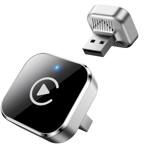 Wireless CarPlay Adapter UK, Wireless CarPlay & Android Auto Adapter, Mini USB/USB-C Plug & Play Dongle, Fast Auto Connect, Compatible with iPhone iOS 10+ & Android, Convert Wired CarPlay to Wireless