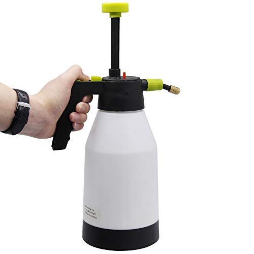 YOFIT Pump Pressure Sprayer for Garden & Lawn, Portable Lawn Sprayer with Shoulder Strap (1.5 Liter, 50 oz, 0.4 Gallon)