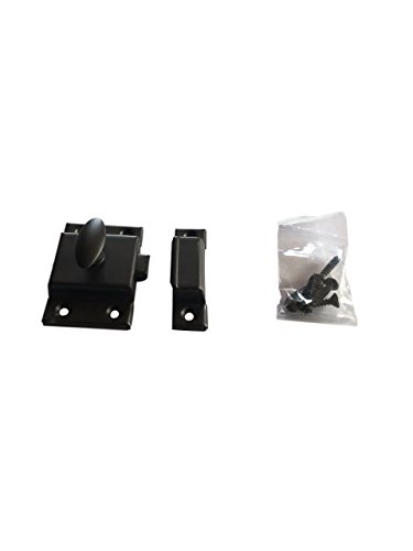 Cabinet Door Latch - Oil Rubbed,Large Bronze Steel Latch with Catch for Cabinet, Cupboard & Other Furniture - Thumbnail 3