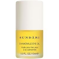 SUNDARI Chamomile Eye Oil ~ 0.3 fl oz ~ Reduce under-eye fine lines and wrinkles in 4 weeks ~ All Natural ~ Performance Tested