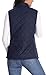 MISS MOLY Women Lightweight Quilted Padded Vest Stand Collar Zip Up Front Gilet Quilted,Blue,X-Large