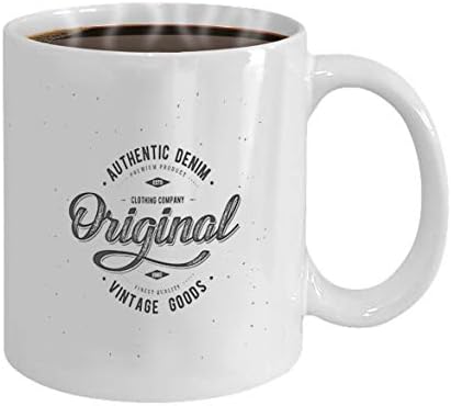 Personalized Gift Birthday, Anniversary, Customized Celebrating Gift White Tee Cup 11oz Original Apparel Print Gray Typography Fashion desi