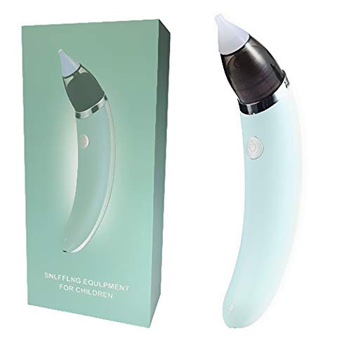 Jalada Baby Nasal Aspirator Electric Nose Cleaner with 2 Sizes of Nose Tips and 5 Levels of Suction, Safe Hygienic for Newborns and Toddlers, USB Charging, Green