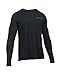 Under Armour Men's Charged Cotton Long Sleeve T-Shirt, Black/Steel, Medium