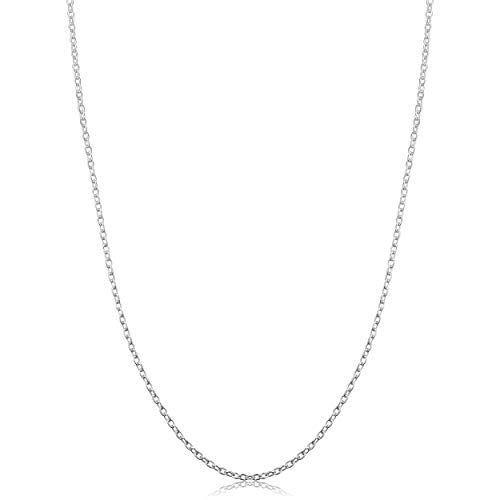 Kooljewelry Sterling Silver Round Cable Chain Necklace (1.6 mm, 24 inch)