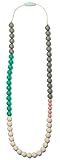Mama & Little Olivia Silicone Baby Teething Necklace for Moms - Nursing Necklace in Mermaid - Teething Beads and Baby Teething Toys