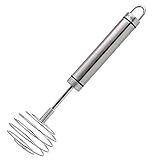 Tera OldPAPA Stainless Steel Manual Eggbeater Hand Egg Mixer Whisk Blender Stirring Beater Cream Frother Flour Stirrer for Family Restaurant Kitchen