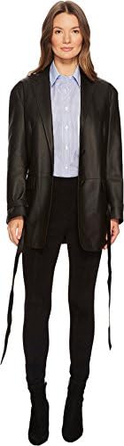 Neil Barrett Women's Fine Nappa 0.3 Open Leather Jacket Black Large