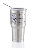 Kodiak- Double Wall Vacuum Insulated, 18/8 Stainless Steel Tumbler Cup 30 Oz, BPA free, with Stainless Steel Drinking Straw (30oz)